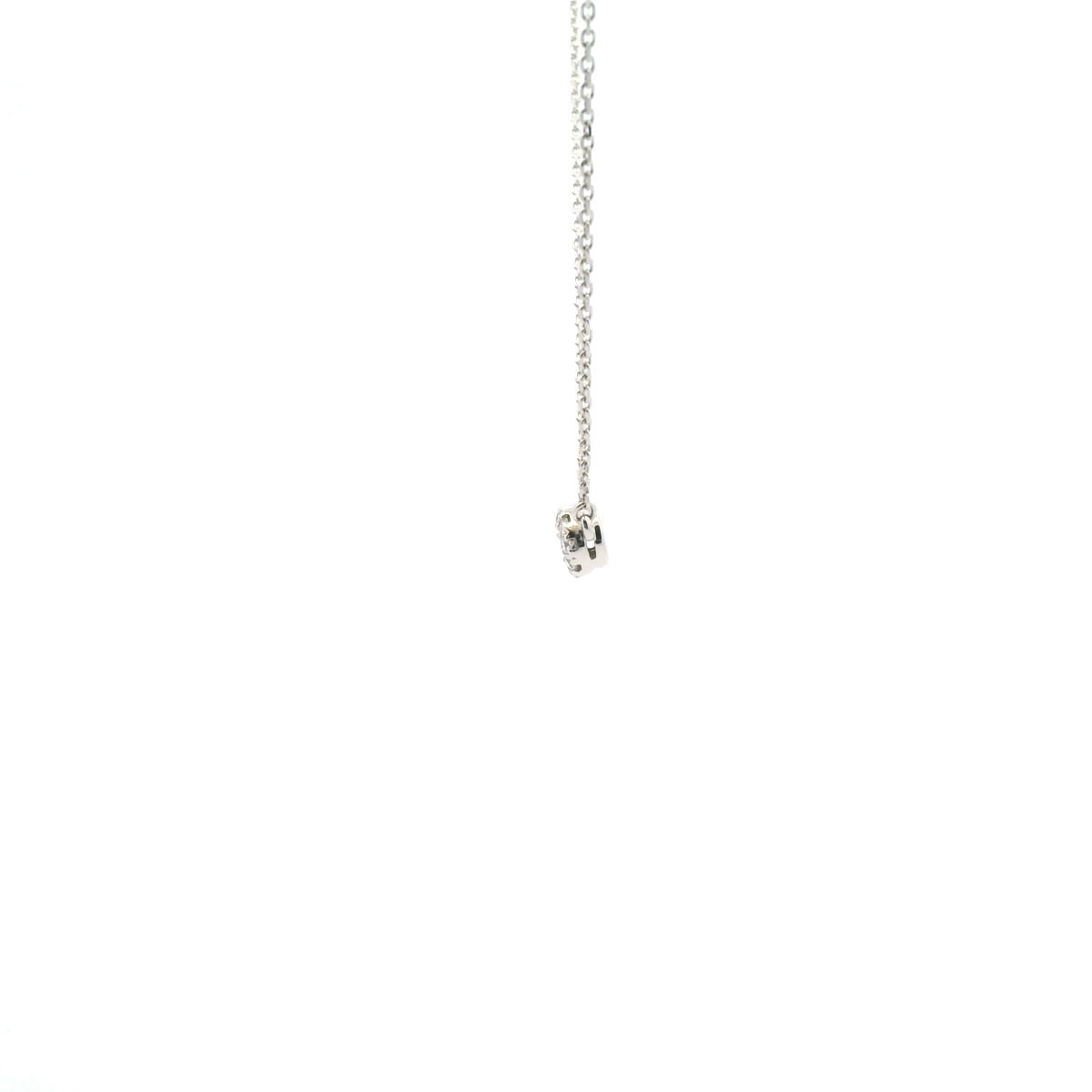 Diamond 0.15ct Cluster Pendant Necklace 0.15ct on 18ct White Gold chain