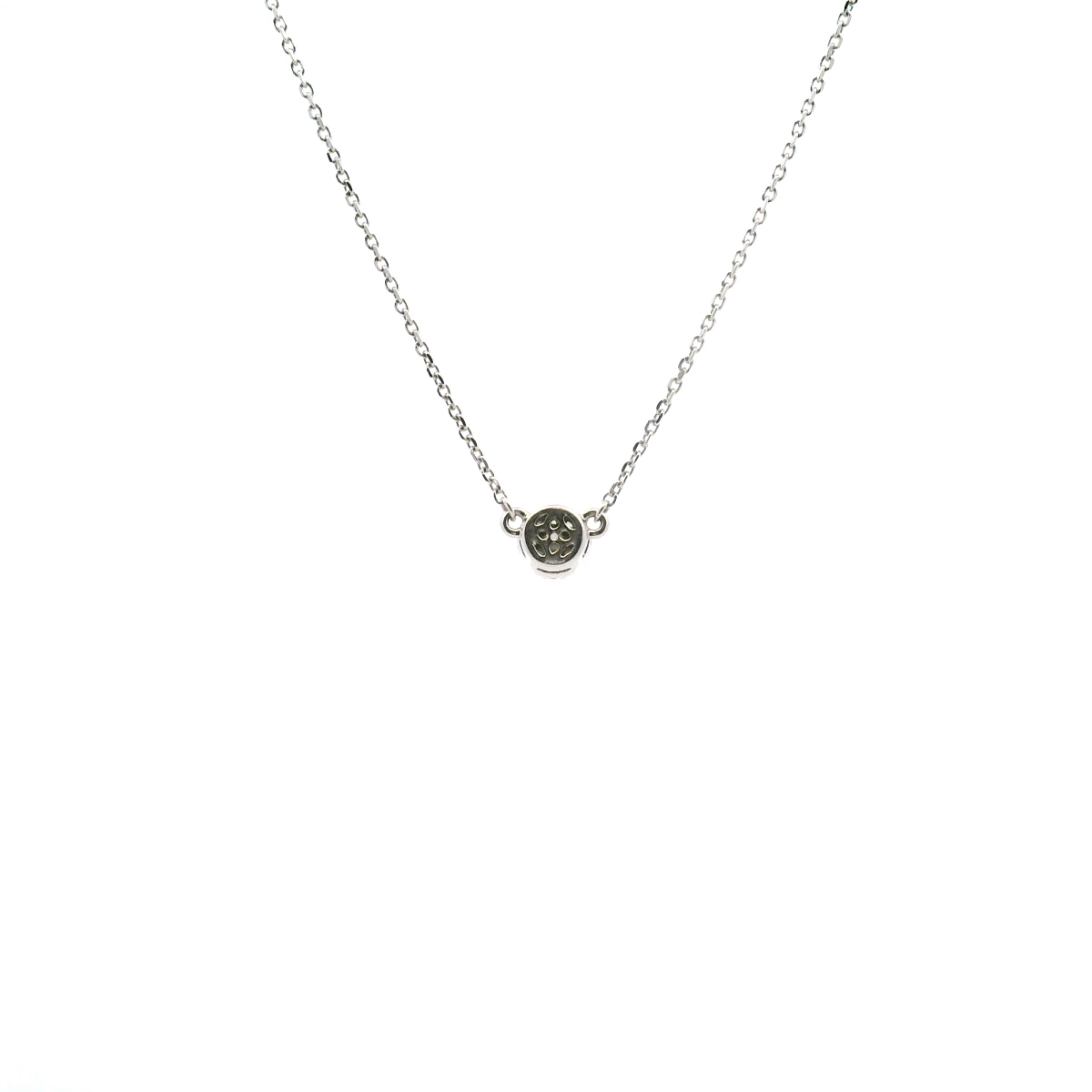 Diamond 0.15ct Cluster Pendant Necklace 0.15ct on 18ct White Gold chain