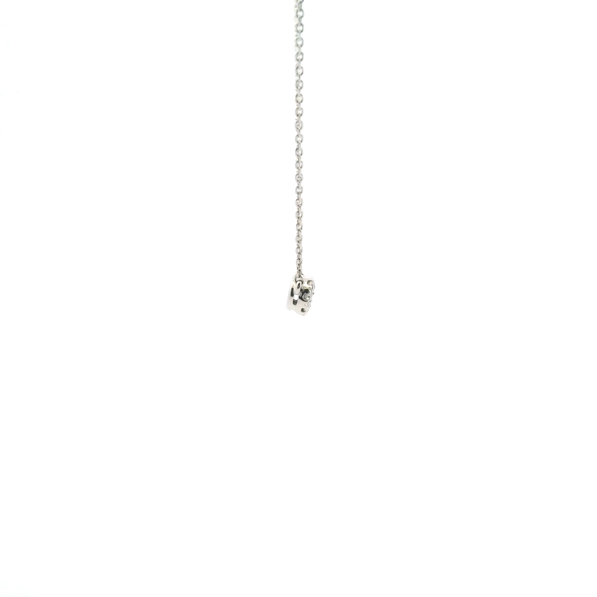 Diamond 0.15ct Cluster Pendant Necklace 0.15ct on 18ct White Gold chain