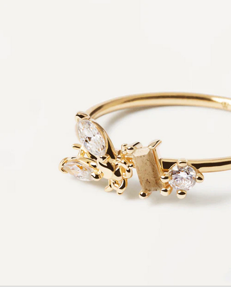 PD Paola 18ct Gold Plated Zaza Revery Ring