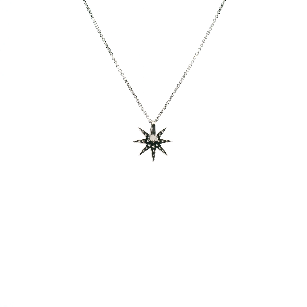 Diamond Star 0.10ct Pendant on 18ct White Gold Chain