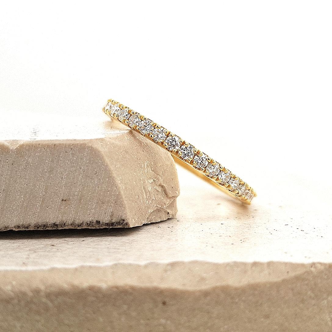 The Everly Setting 18ct Yellow Gold Diamond Scallop Set Ring