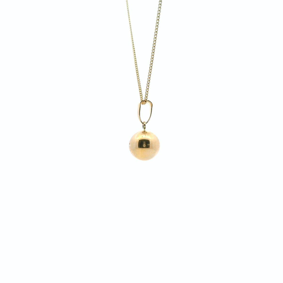 Full Ball Pendant in 9ct Yellow Gold