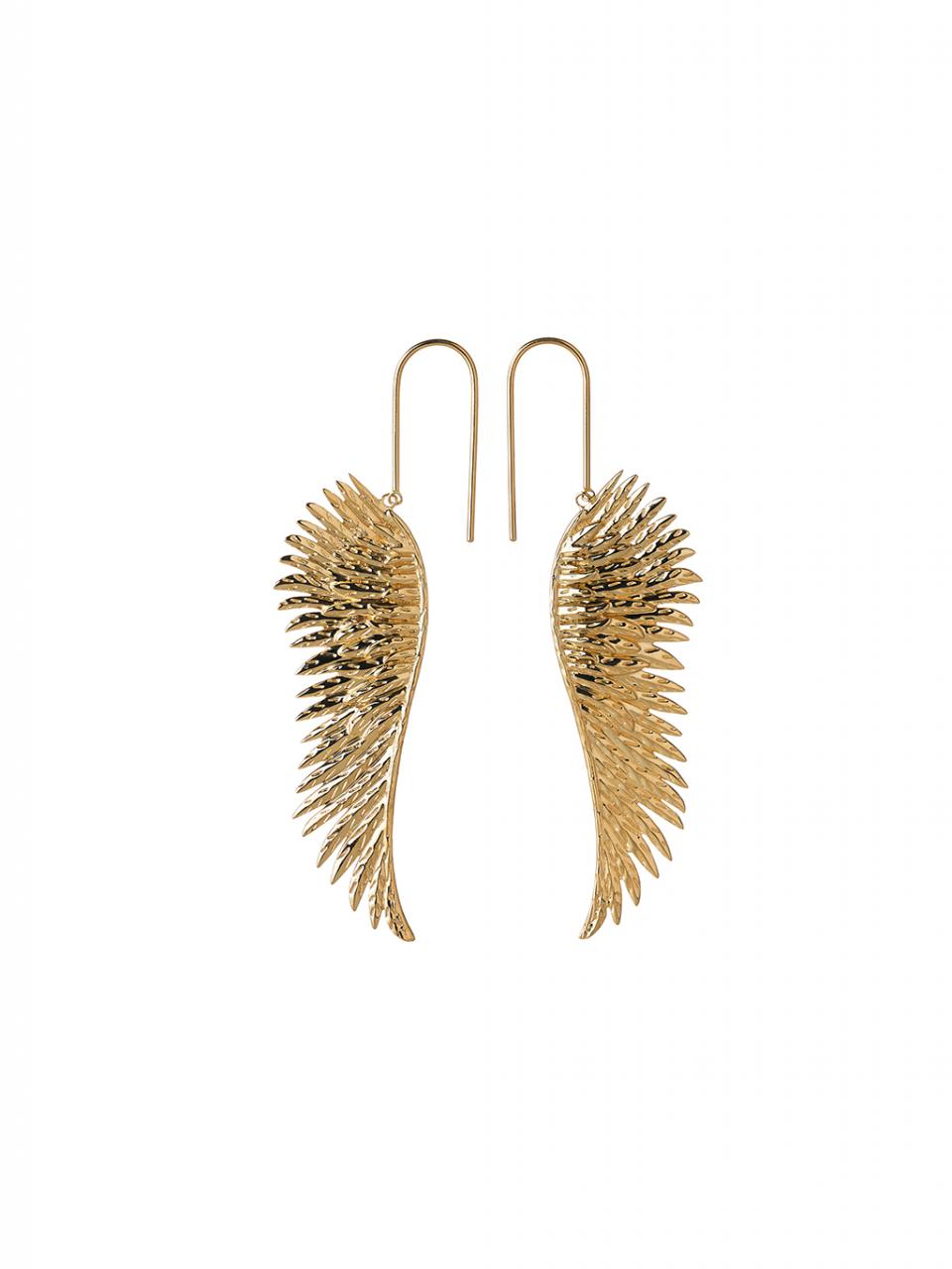 Karen Walker 14ct Yellow Gold Plated Cupid's Wings Hook Drop Earrings