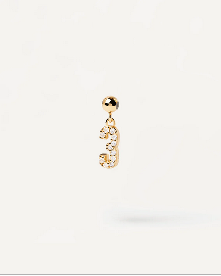 PD Paola 18ct Gold Plated Number 3 Charm