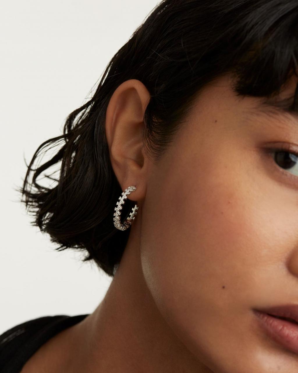 PD Paola Sterling Silver Evergreen Crown Earrings