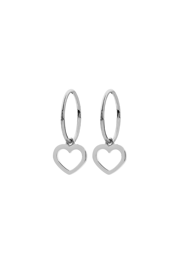Karen Walker Sterling Silver Mini Heart Sleeper Earrings