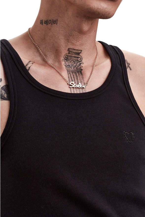 Stolen Girlfriends Club 18ct Yellow Gold Plated Stolen Script Necklace