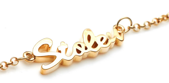 Stolen Girlfriends Club 18ct Yellow Gold Plated Stolen Script Necklace