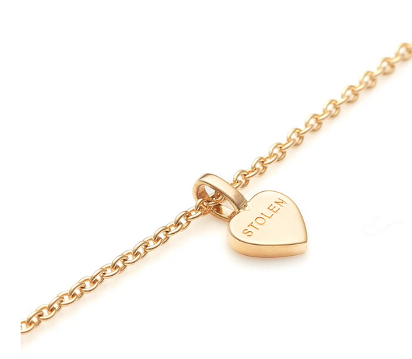 Stolen Girlfriends Club 18ct Yellow Gold Plated Stolen Heart Necklace