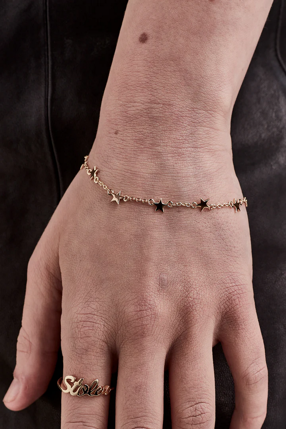 Stolen Girlfriends Club 18ct Yellow Gold Plated Stolen Star Bracelet