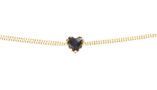 Stolen Girlfriends Club 18ct Yellow Gold Plated Love Claw Bracelet with Onyx