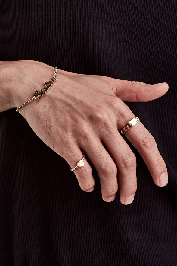 Stolen Girlfriends Club 18ct Yellow Gold Plated Stolen Script Bracelet