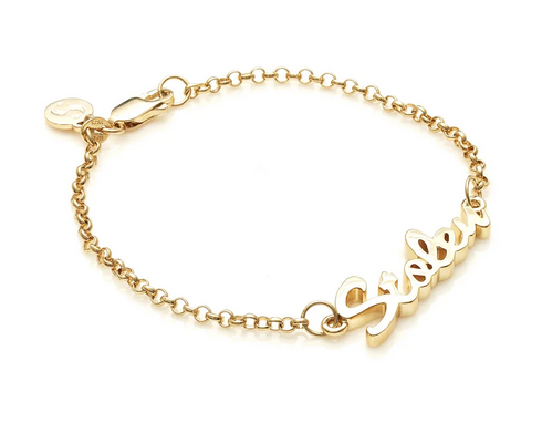 Stolen Girlfriends Club 18ct Yellow Gold Plated Stolen Script Bracelet