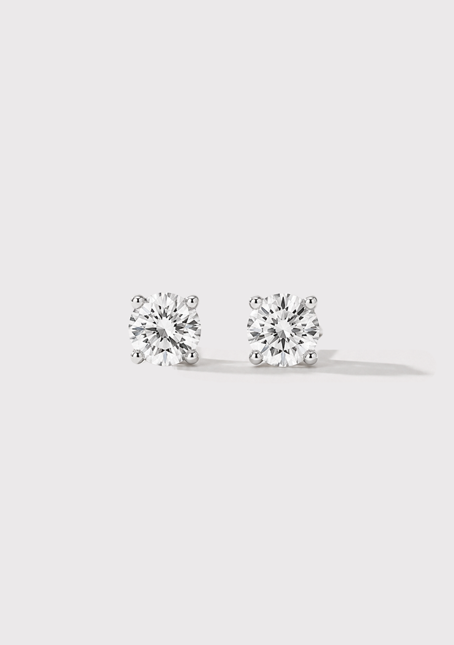 Lab Grown Diamond 14ct White Gold 0.77ct Stud Earrings