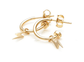 Stolen Girlfriends Club 18ct Yellow Gold Plated Bolt Anchor Sleeper Earrings