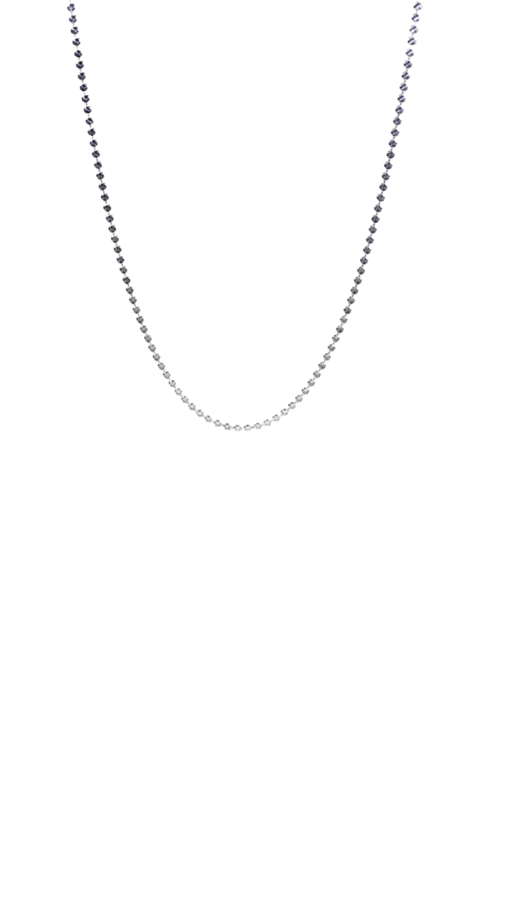 Sterling Silver Round Flat Faceted Poppet Ball Chain