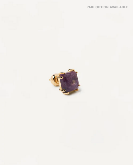 PD Paola 18ct Yellow Gold Plated Suki Charoite Earrings