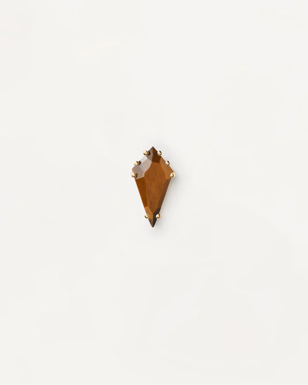 PD Paola 18ct Yellow Gold Plated Akiro Tiger Eye Earrings