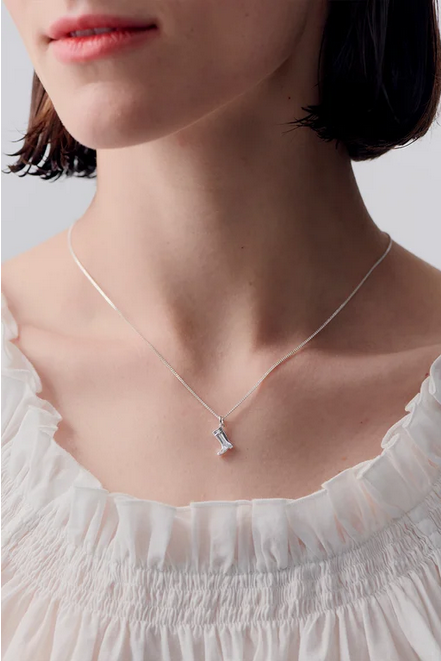Karen Walker Sterling Silver Gumboot Necklace