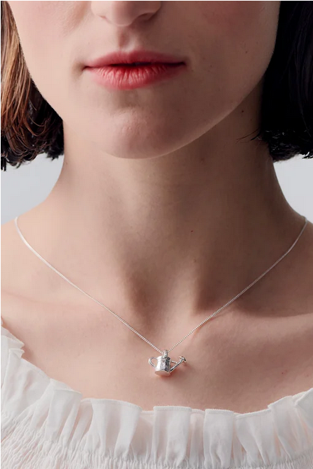 Karen Walker Sterling Silver Watering Can Necklace