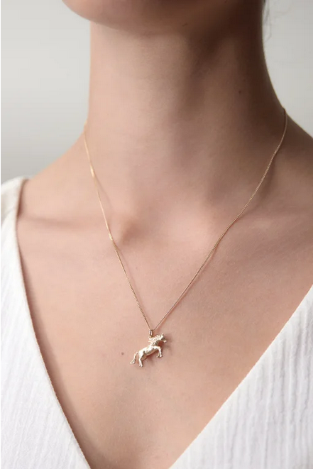 Karen Walker Sterling Silver Lunar Horse Necklace