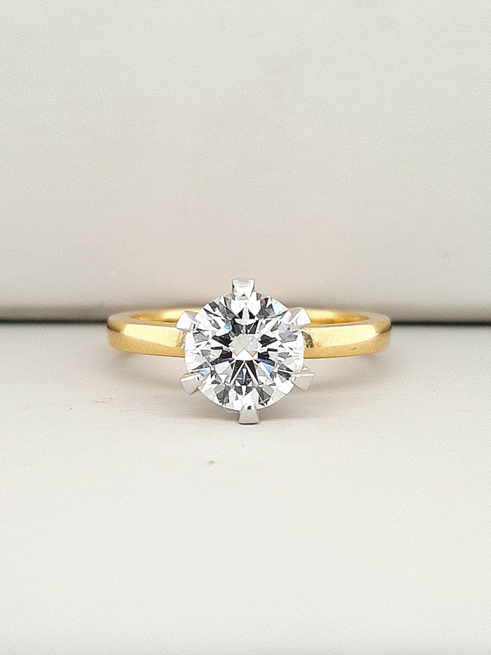 Lab Grown Diamond 18ct White Gold 1.50ct Round Brilliant Cut Ring