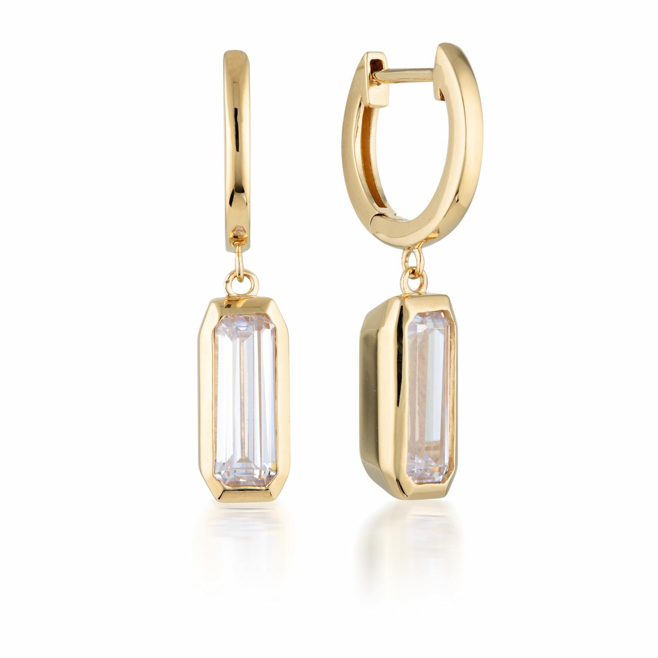 Georgini Gold Plated Emilio Drop Earrings