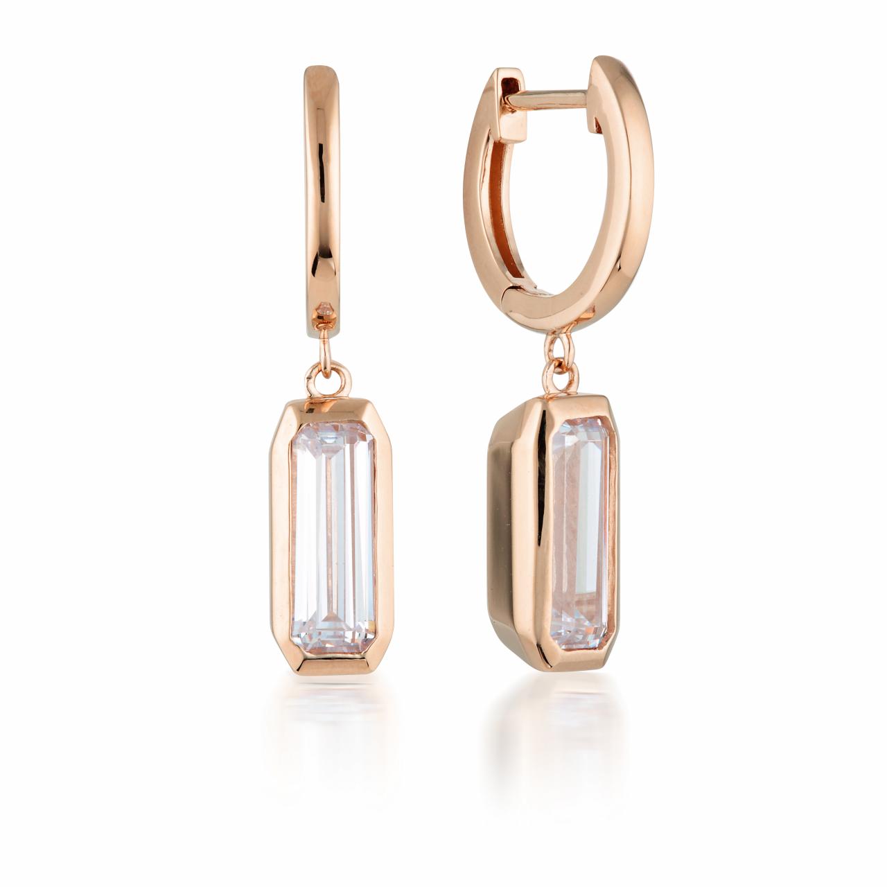 Georgini Rose Gold Plated Emilio Drop Earrings