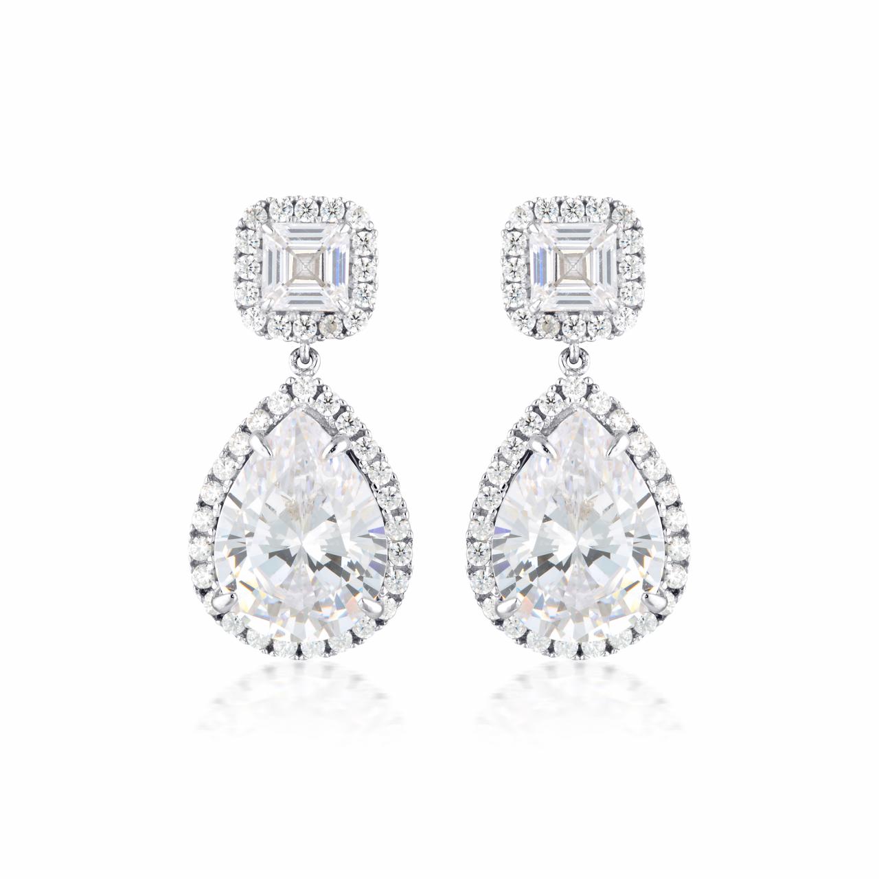 Georgini Sterling Silver Liandra Love is in the Air Drop Earrings