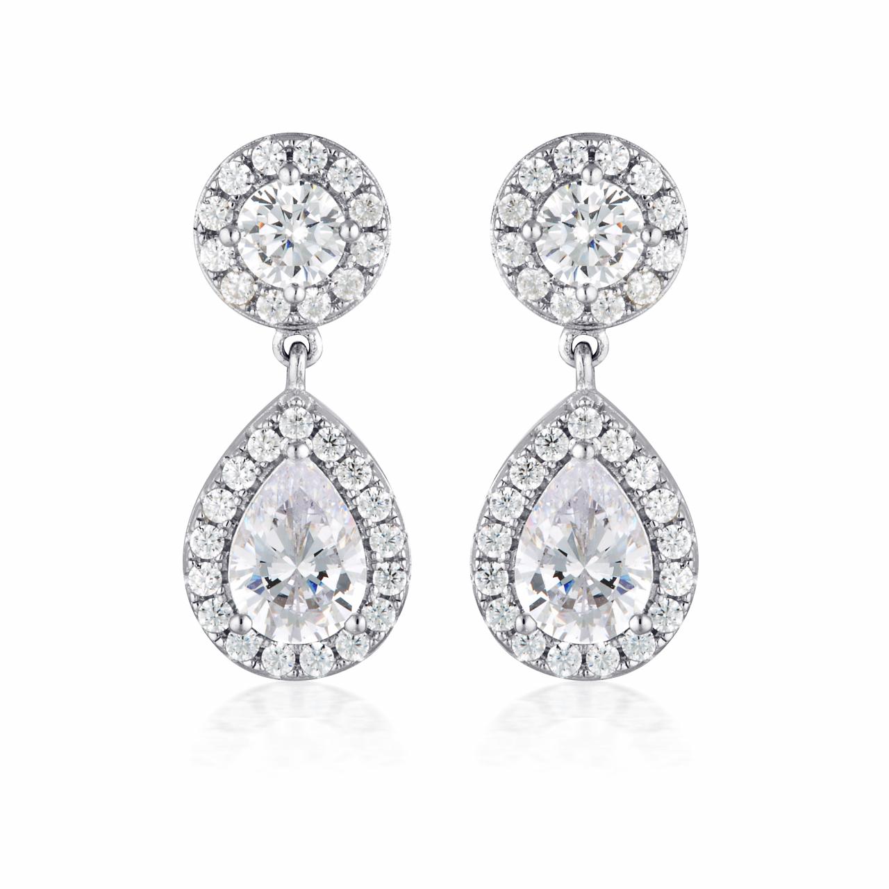 Georgini Sterling Silver Mina Love is in the Air Drop Earrings