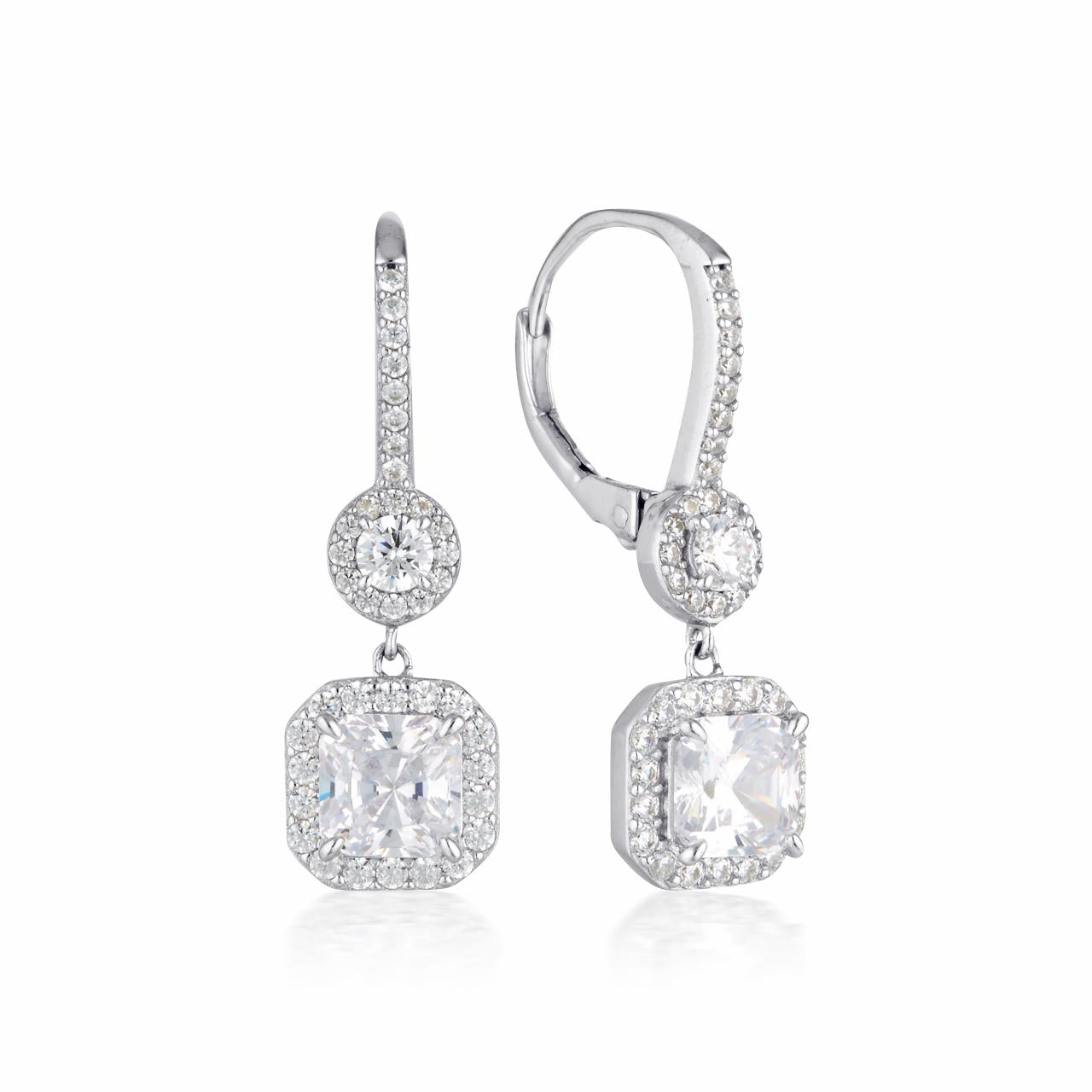 Georgini Sterling Silver Clara Love is in the Air Drop Earrings