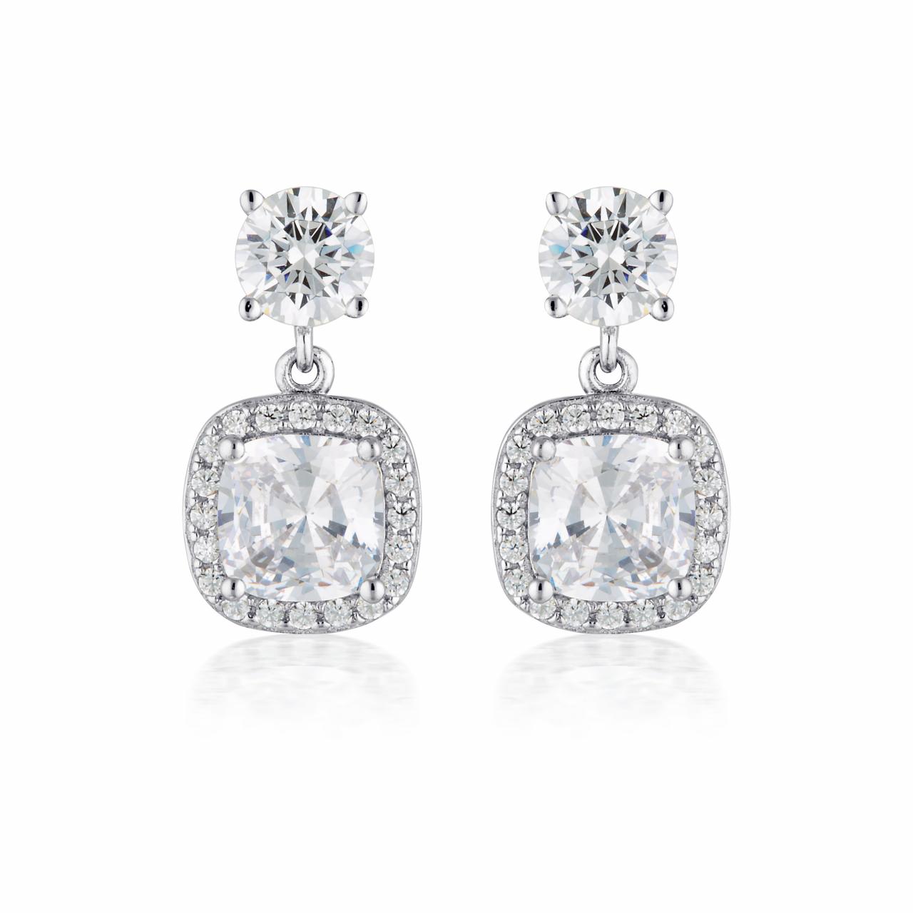 Georgini Sterling Silver Elsie Love is in the Air Drop Earrings