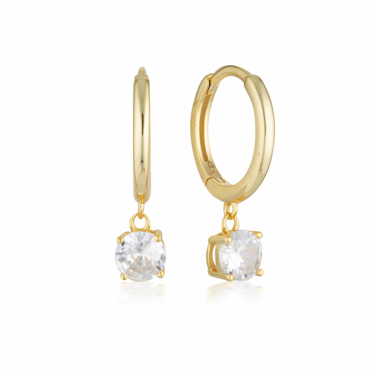 Georgini Gold Plated Bria Love is in the Air Hoop Earrings