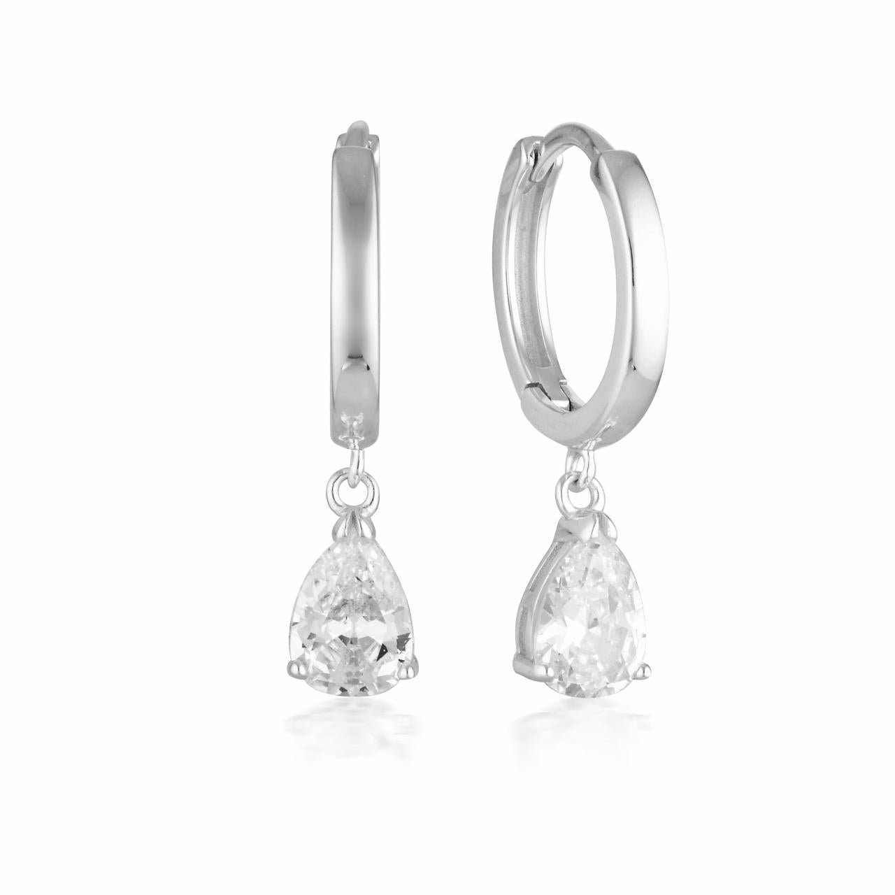 Georgini Sterling Silver Pia Love is in the Air Hoop Earrings