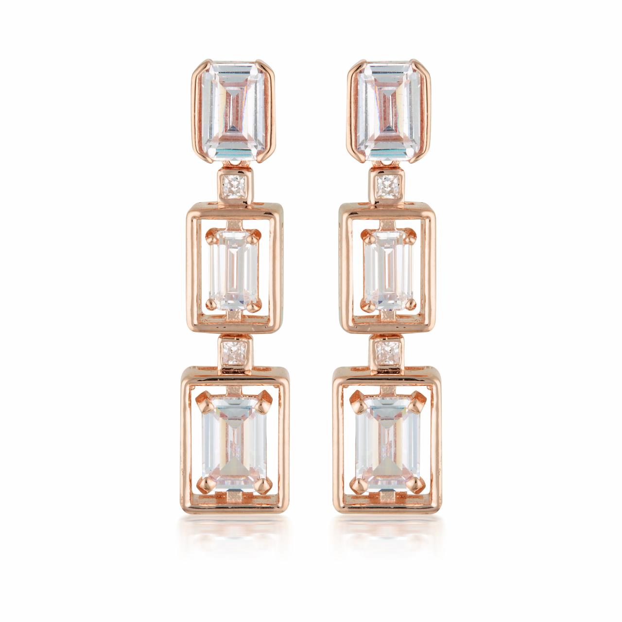 Georgini Rose Gold Plated Luxe Indulgenza Earrings