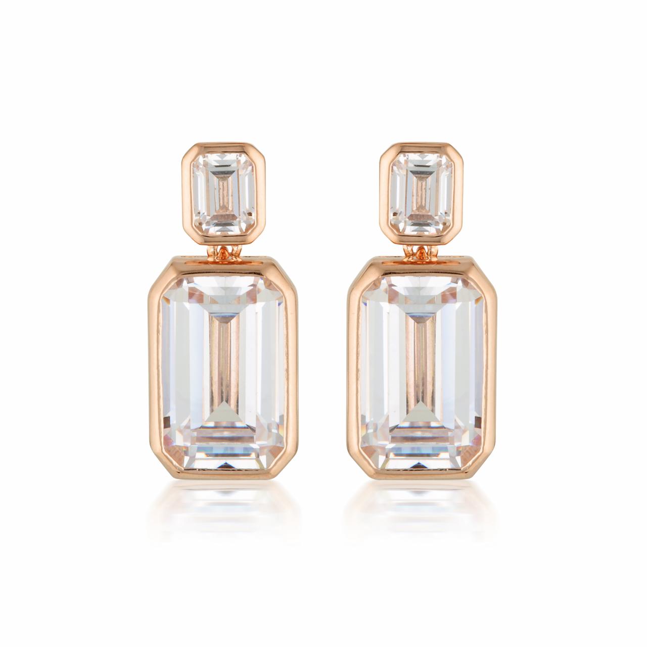 Georgini Rose Gold Plated Luxe Sontuosa Earrings
