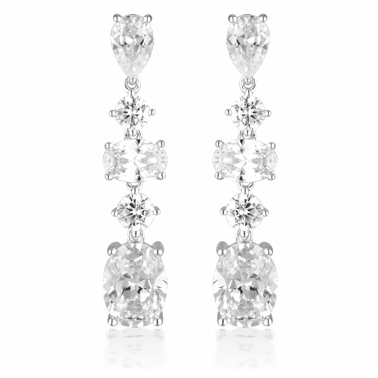 Georgini Sterling Silver Iconic Bridal Christina Earrings