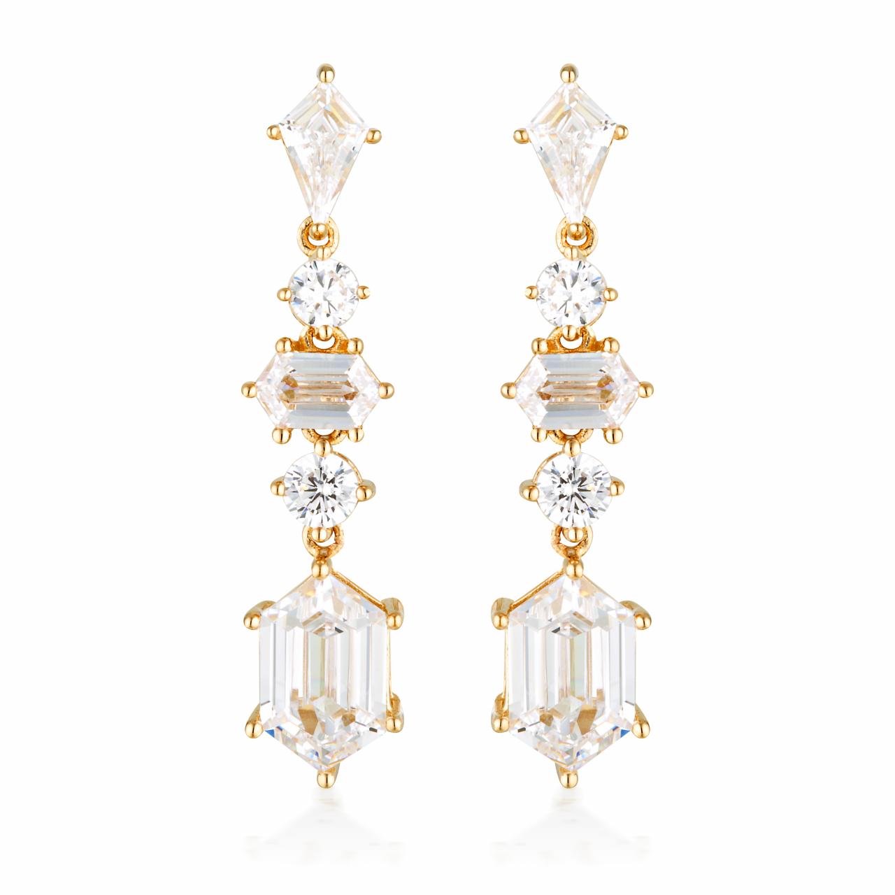 Georgini Gold Plated Rock Star Sword Earrings