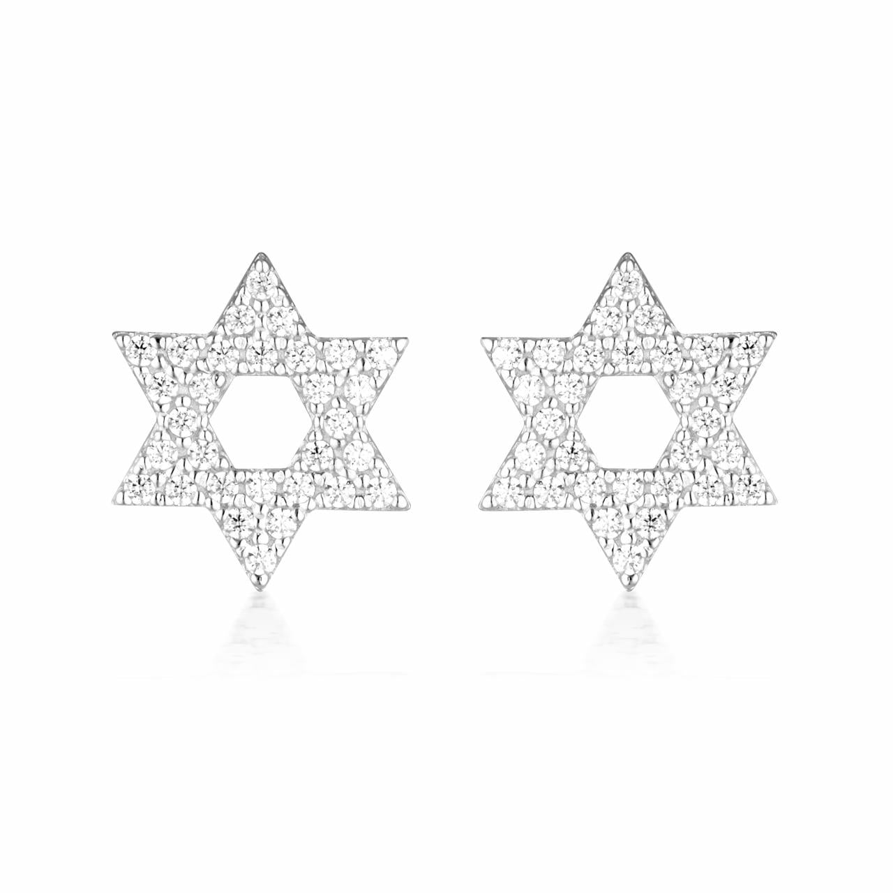 Georgini Sterling Silver Rock Star Star of David Earrings