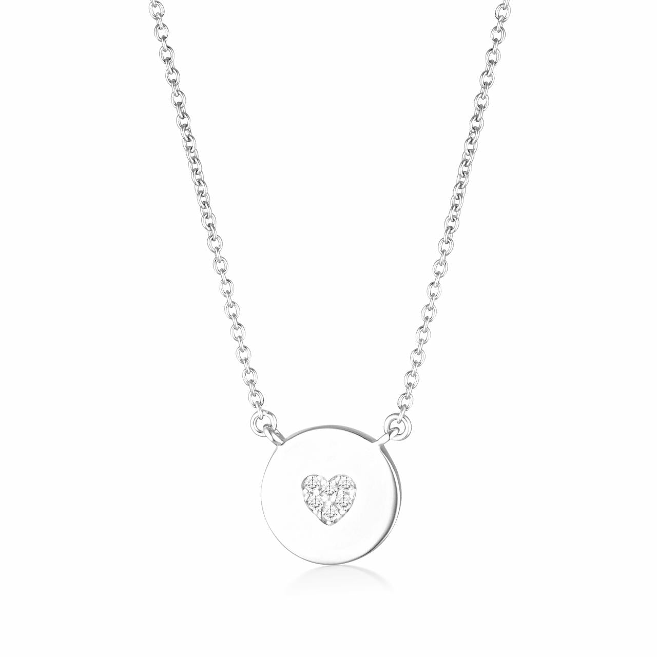 Georgini Sterling Silver Rock Star Heart Disc Pendant