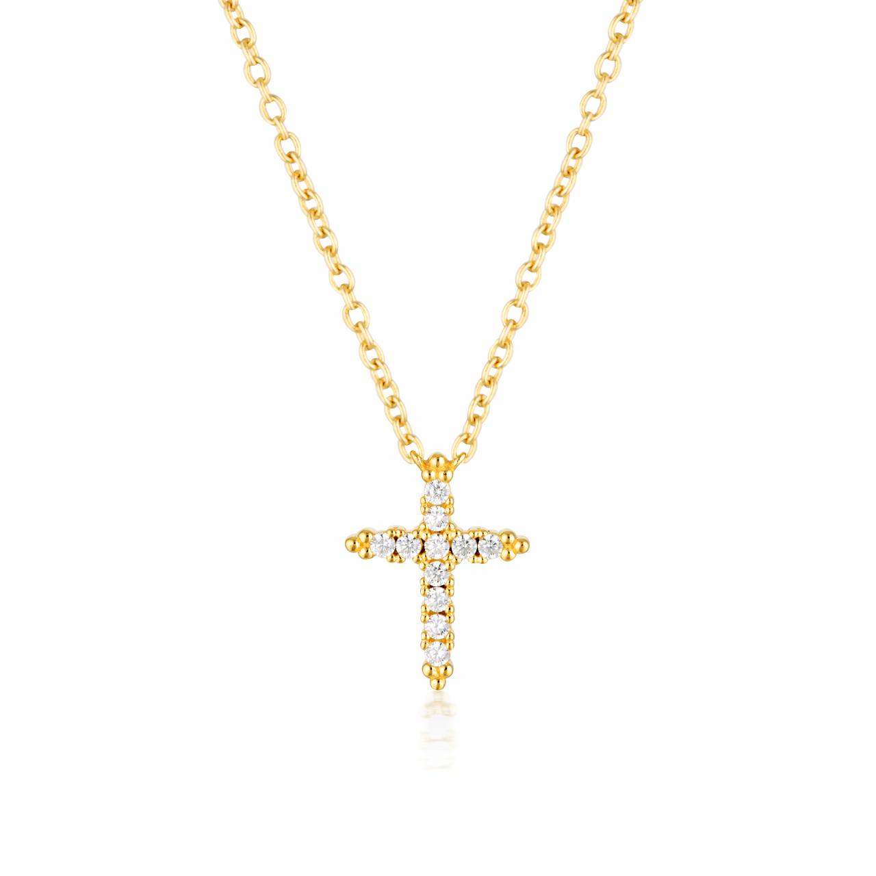 Georgini Gold Plated Rock Star Cross Pendant