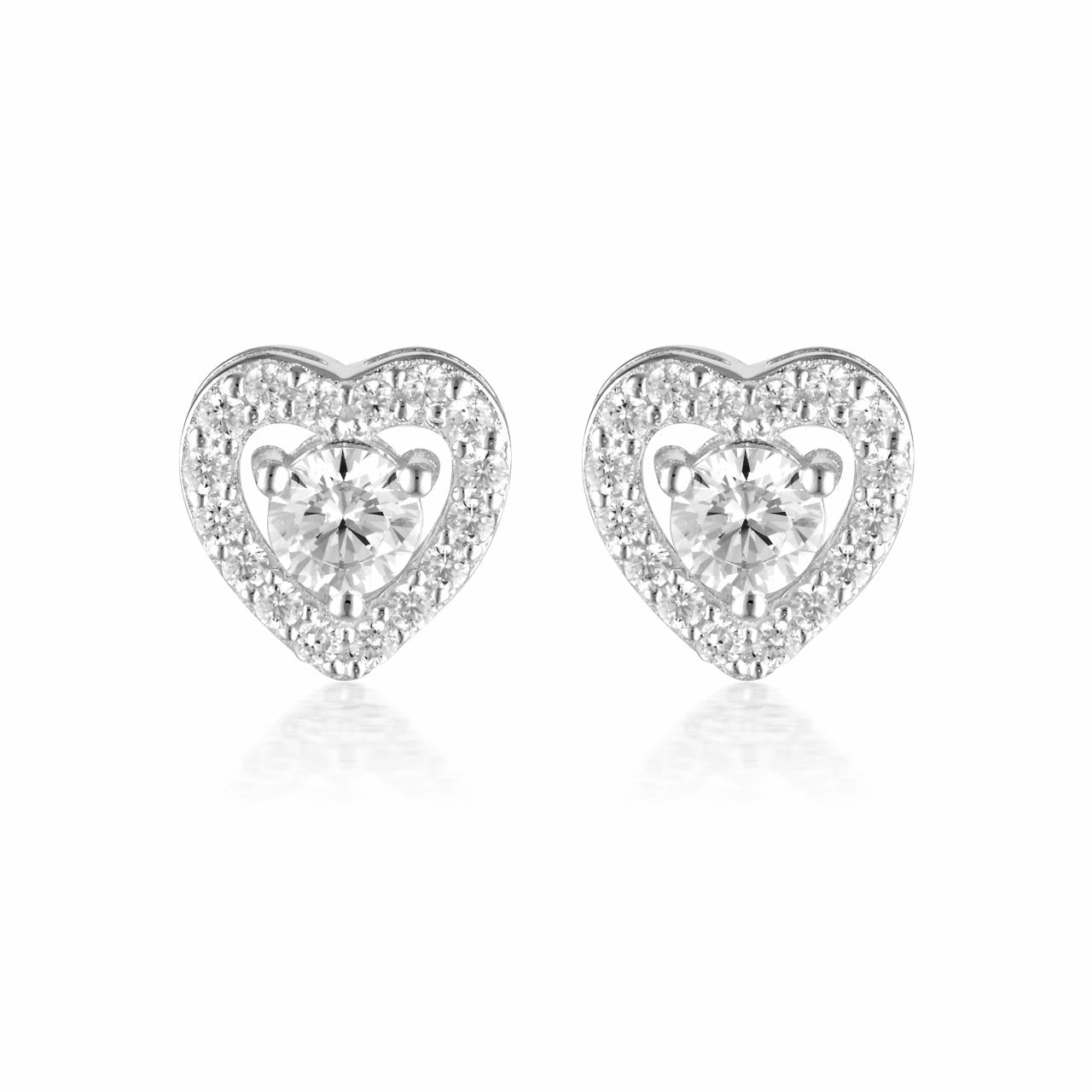 Georgini Sterling Silver Signature Sealed With a Kiss Earrings