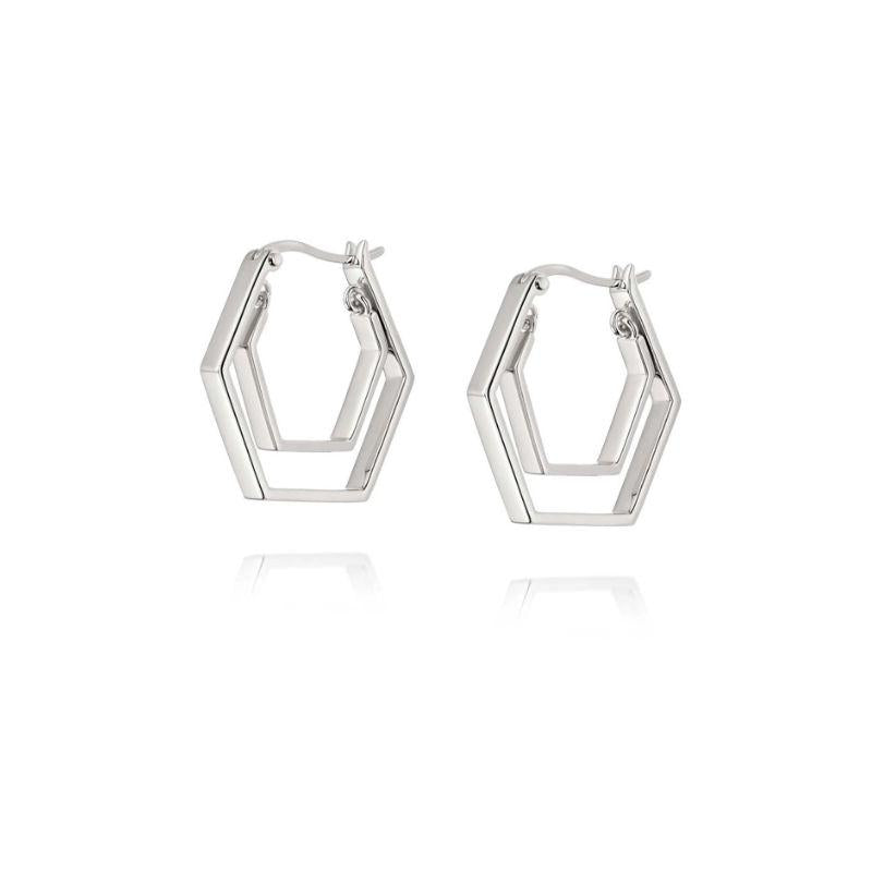 Daisy London Sterling Silver Kamala Huggie Hoop Earring