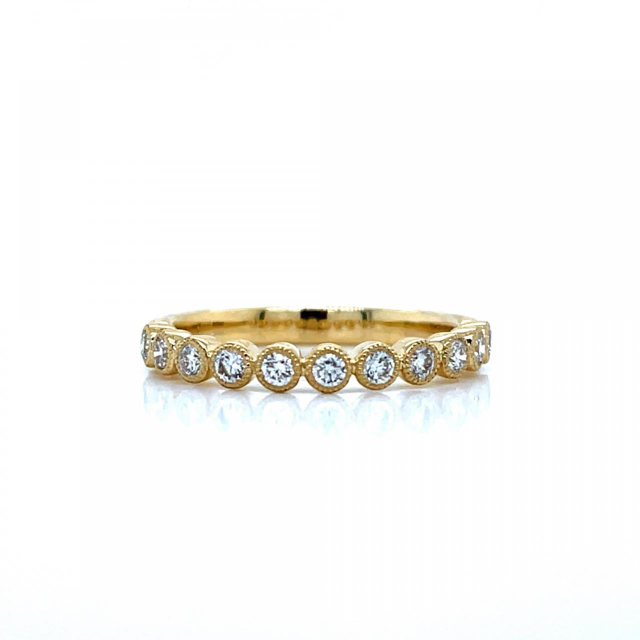 The Josie Setting 18ct Yellow Gold Diamond Bezel Set Band