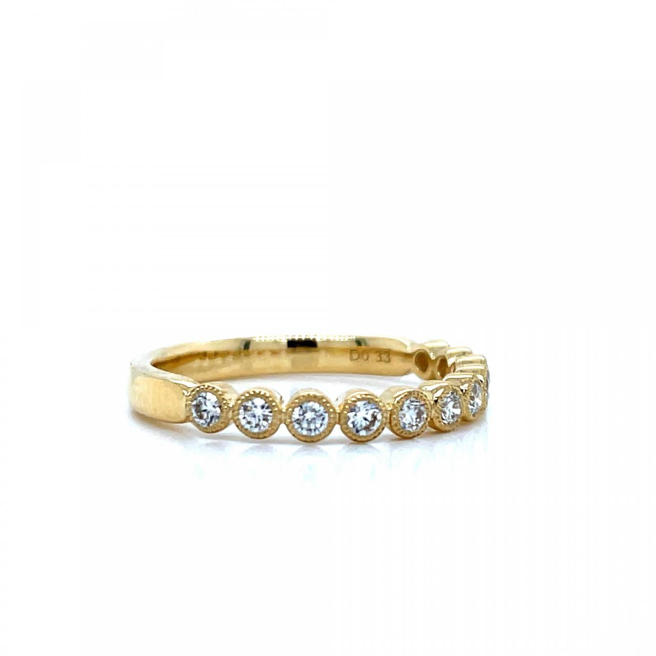 The Josie Setting 18ct Yellow Gold Diamond Bezel Set Band