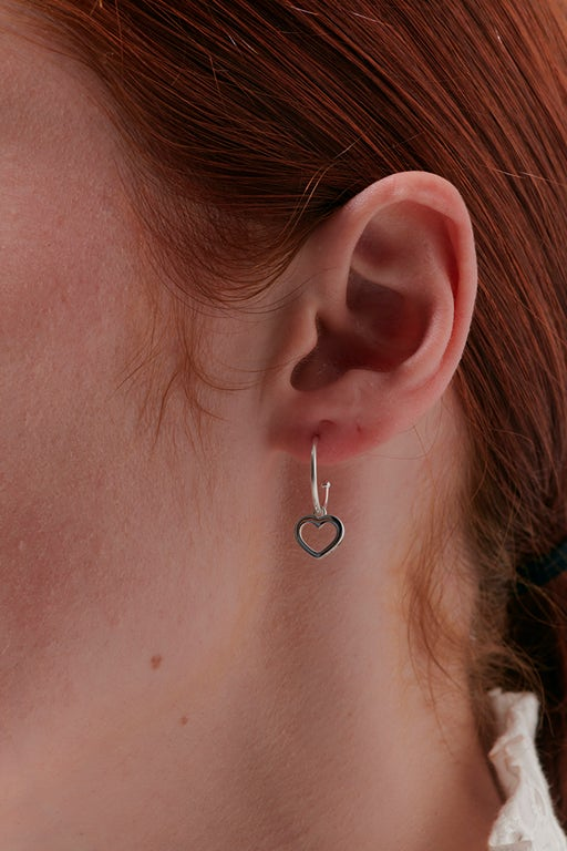 Karen Walker Sterling Silver Mini Heart Hoop Earrings