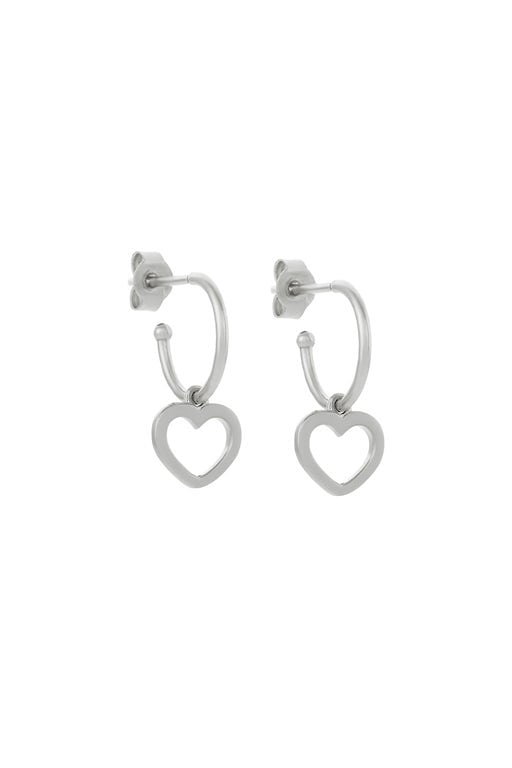 Karen Walker Sterling Silver Mini Heart Hoop Earrings