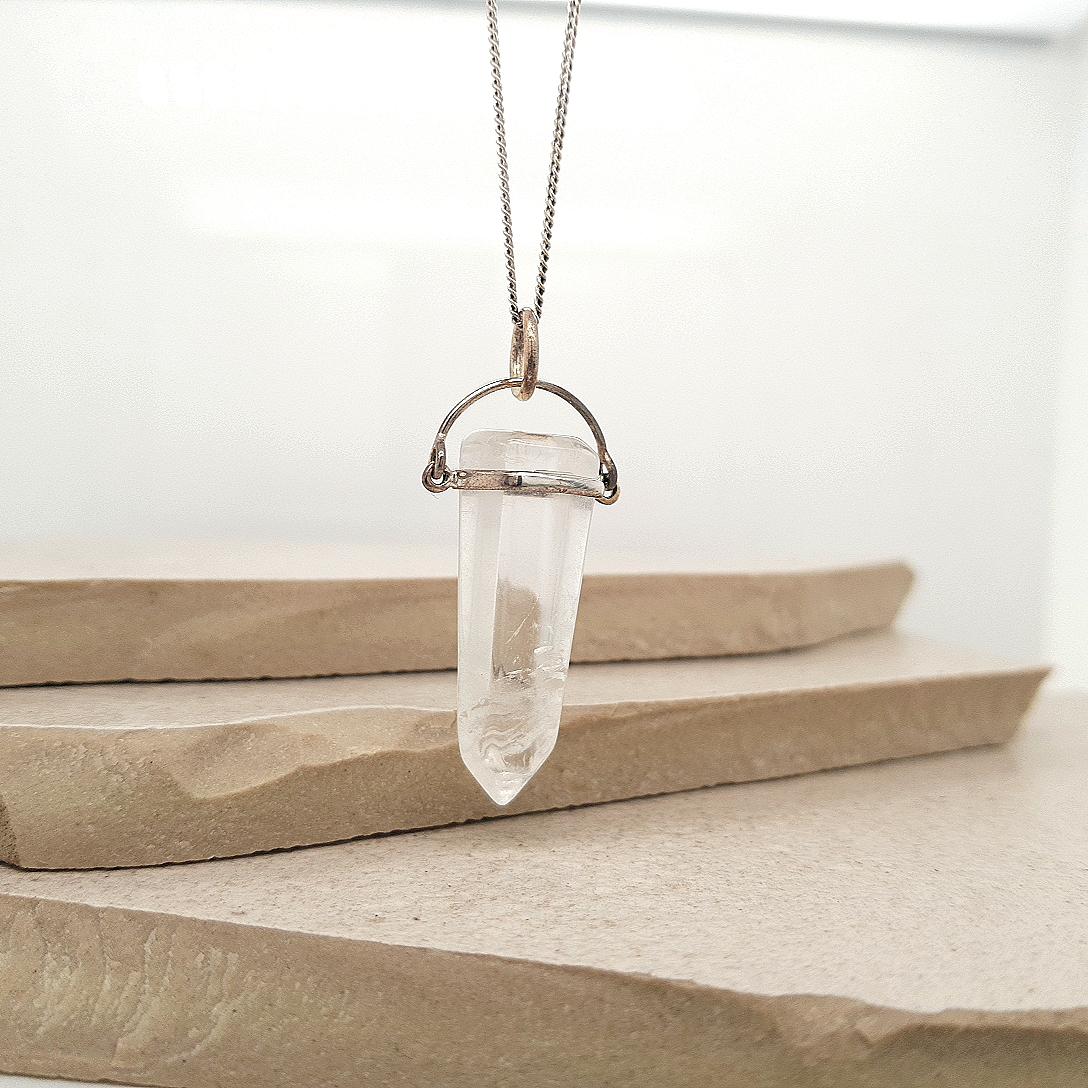 Sterling Silver Crystal Pendant