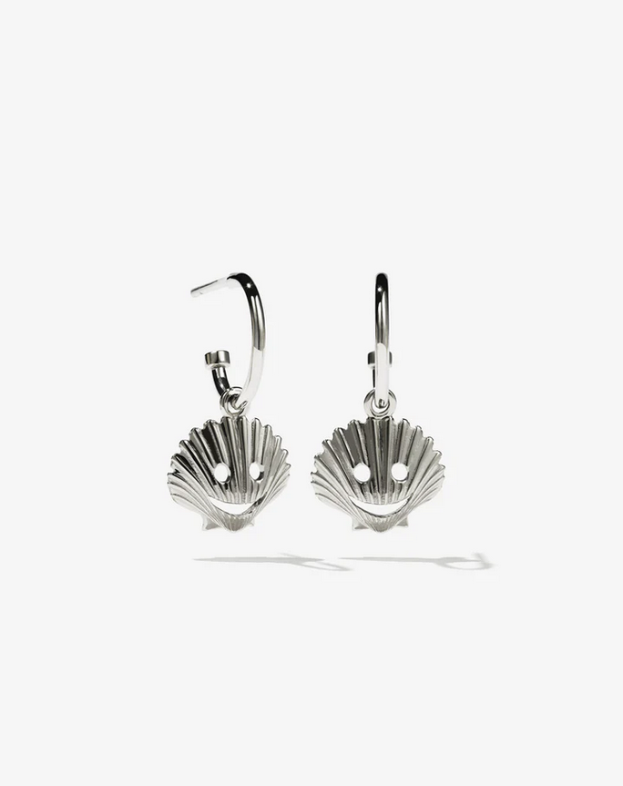Meadowlark Sterling Silver Nell Shell Hoops